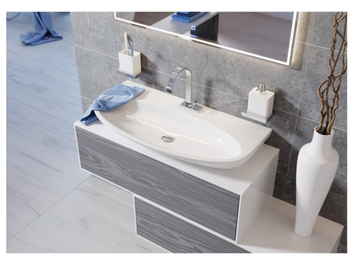 Тумба с умывальником AQWELLA Genesis 120 Миллениум серый GEN0112MG